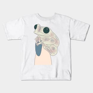 tree frog on a finger Kids T-Shirt